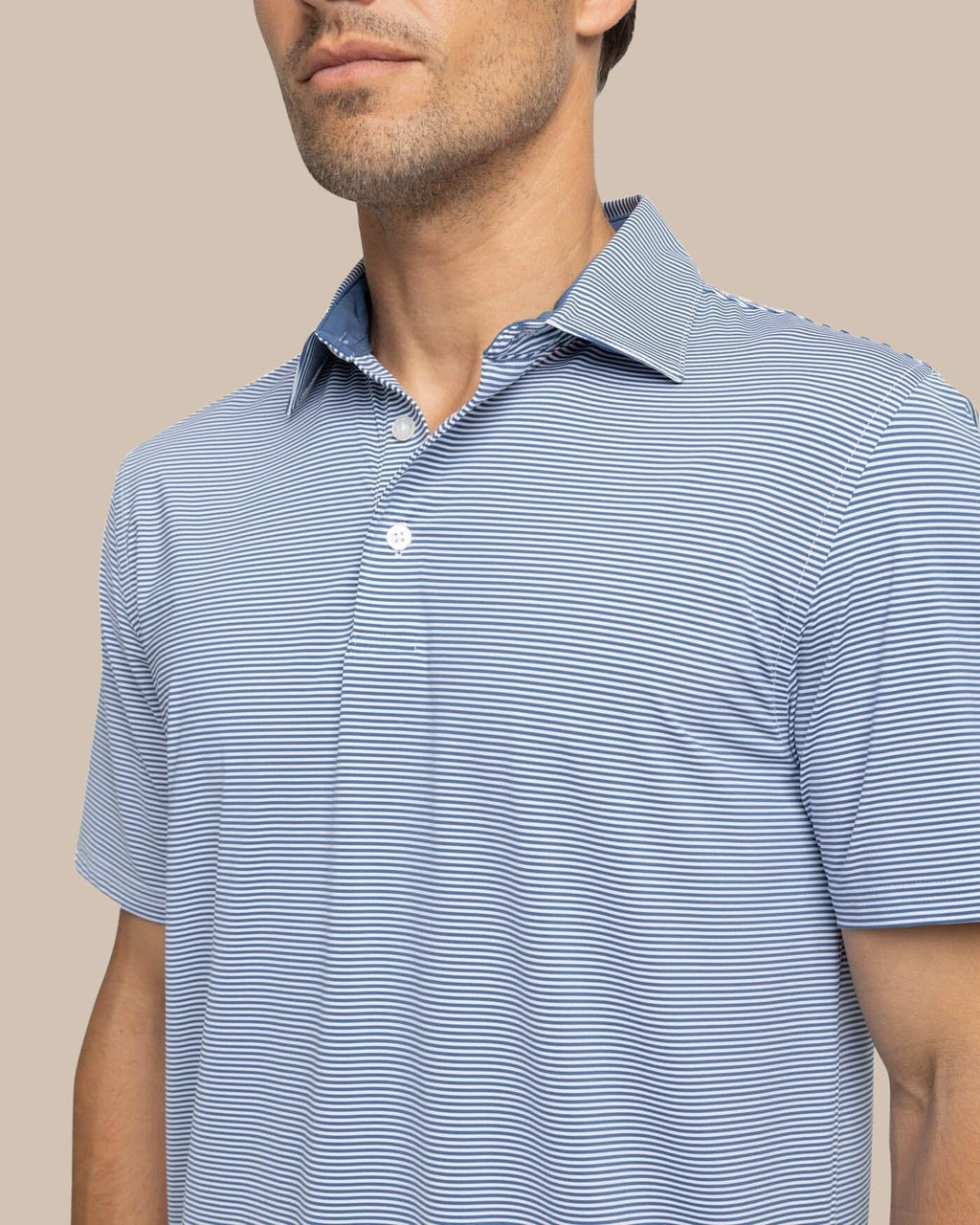 brrr°®-eeze Meadowbrook Stripe Polo - Aged Denim