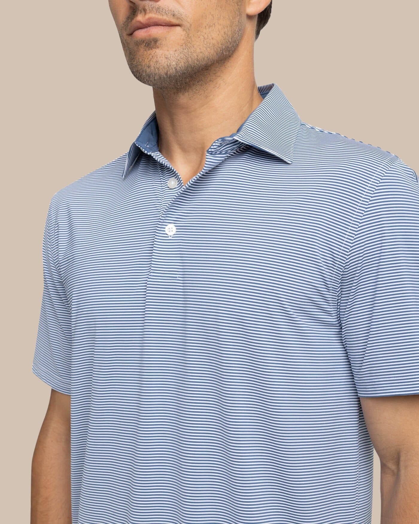 brrr°®-eeze Meadowbrook Stripe Polo - Aged Denim