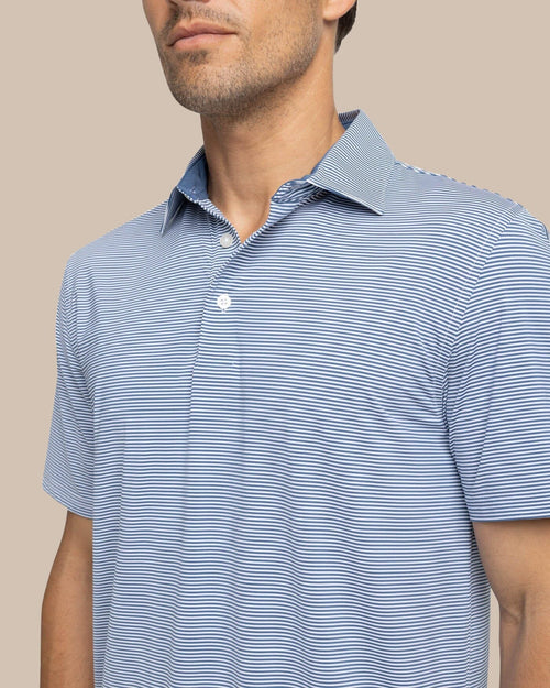 brrr°®-eeze Meadowbrook Stripe Polo - Aged Denim