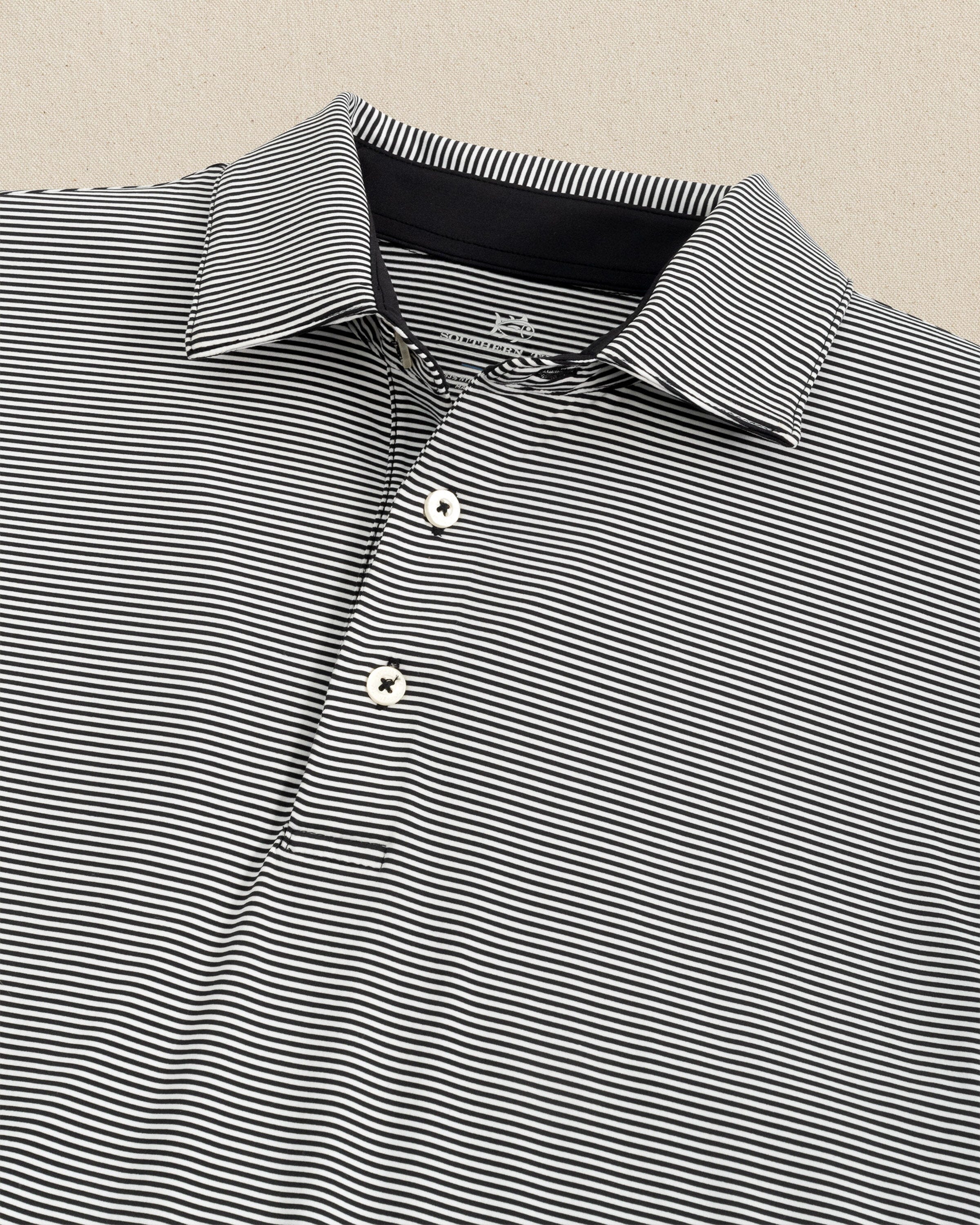 brrr°®-eeze Meadowbrook Stripe Polo - Caviar Black