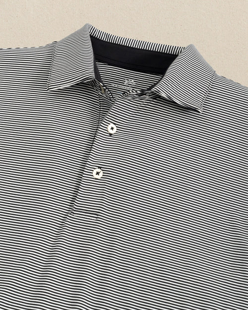 brrr°®-eeze Meadowbrook Stripe Polo - Caviar Black