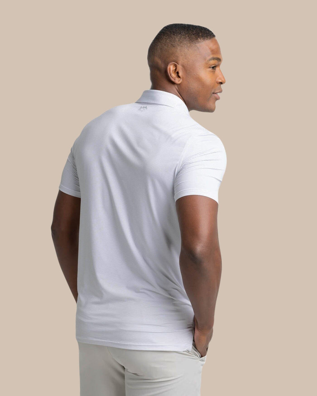 brrr°®-eeze Meadowbrook Stripe Polo - Platinum Grey